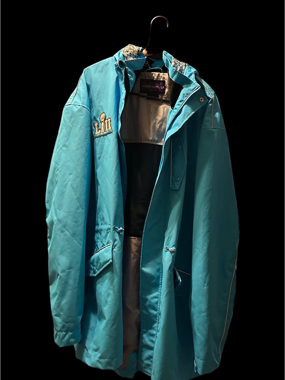 NFL Light Blue Men's Raincoat with Hood